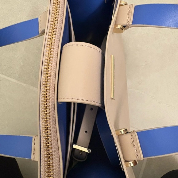 Kate Spade Arbour Hill Leather Tote Crossbody Blue Cream - Picture 16 of 16